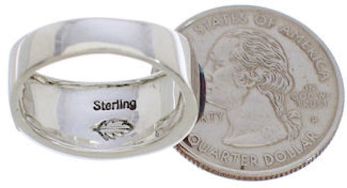 Silver Multicolor Southwestern Jewelry Ring Size 7-1/2 AX36921